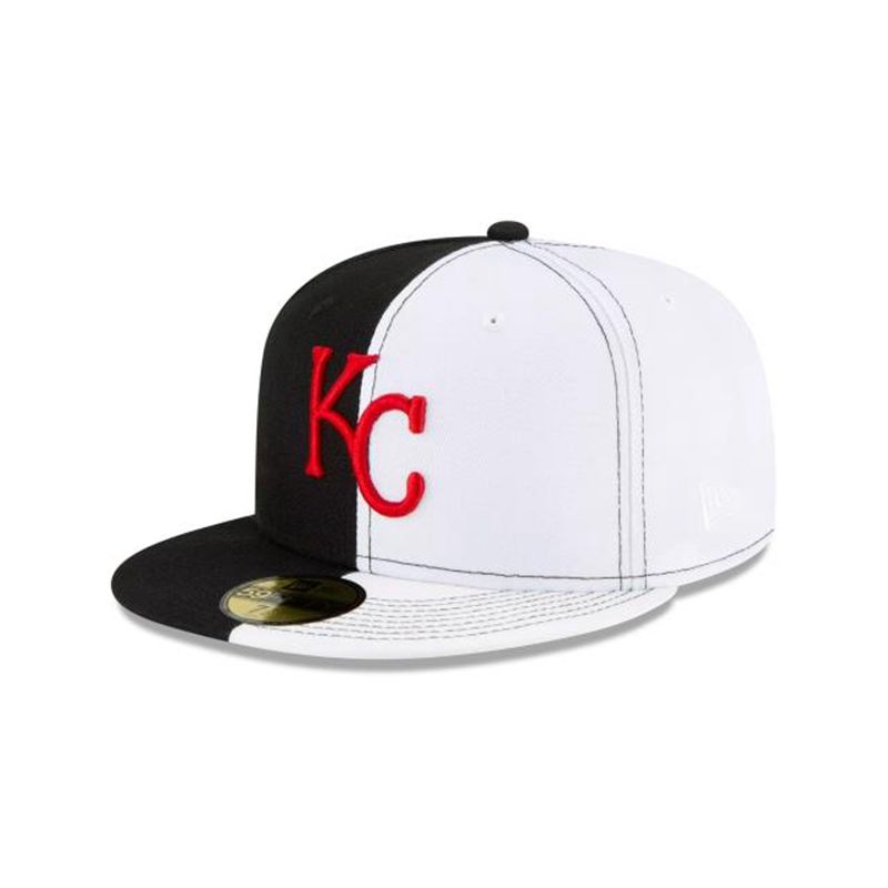 MLB Kansas City Royals Split Crown 59Fifty Fitted (MVB3530) - Black New Era Caps